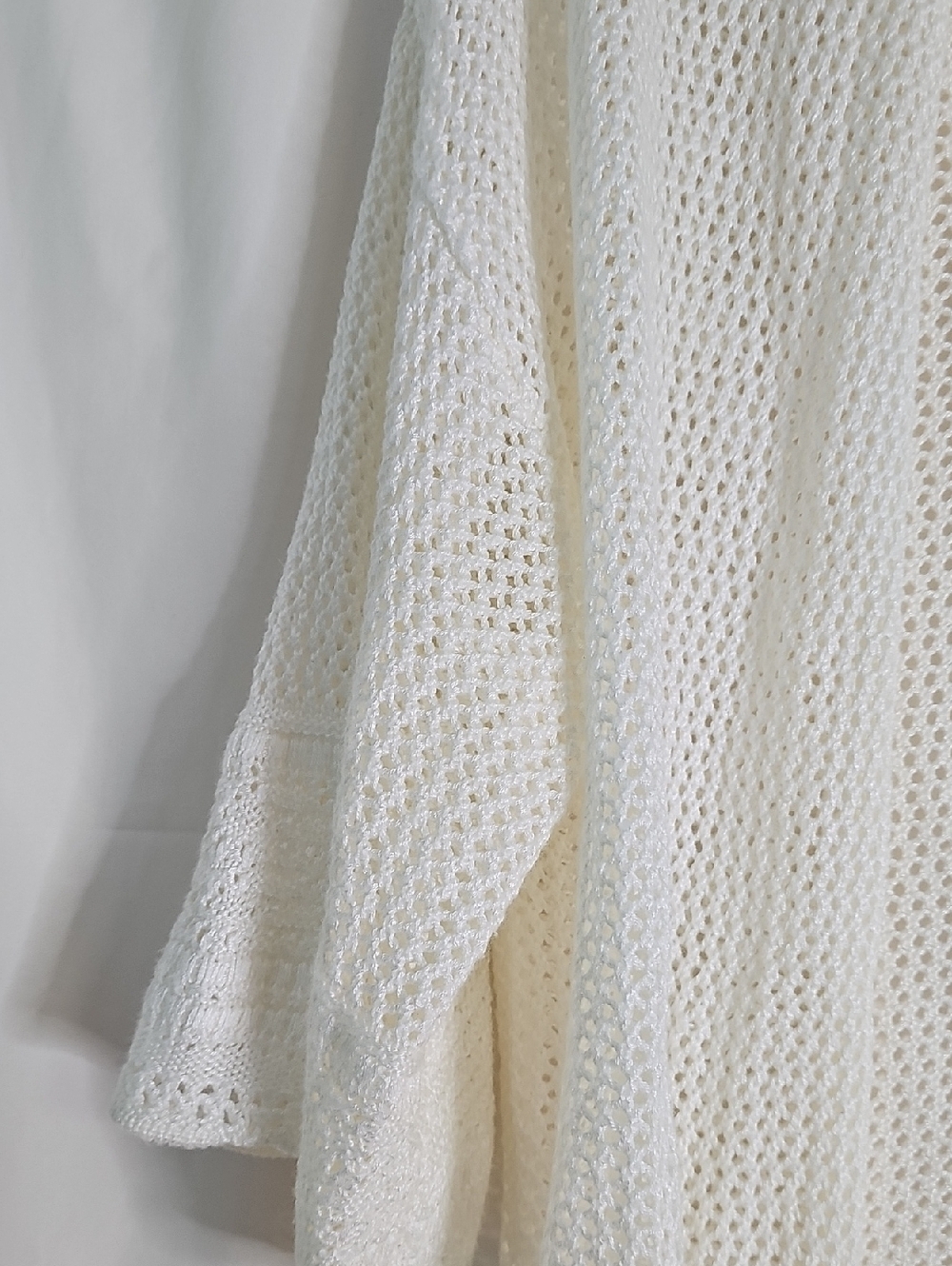 Time and Tru Open-Knit Cream Cardigan - Picture 2 of 3